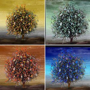 Four Seasons Summer Tree Print | 4 Four Seasons Art | Giclée Print | Tree Print